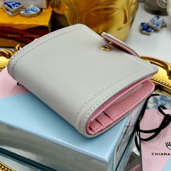 🆕 CHIARA FERRAGNI 🧿 BNIB Range A Eyelike Bifold Wallet, Grey - Picture 6 of 16